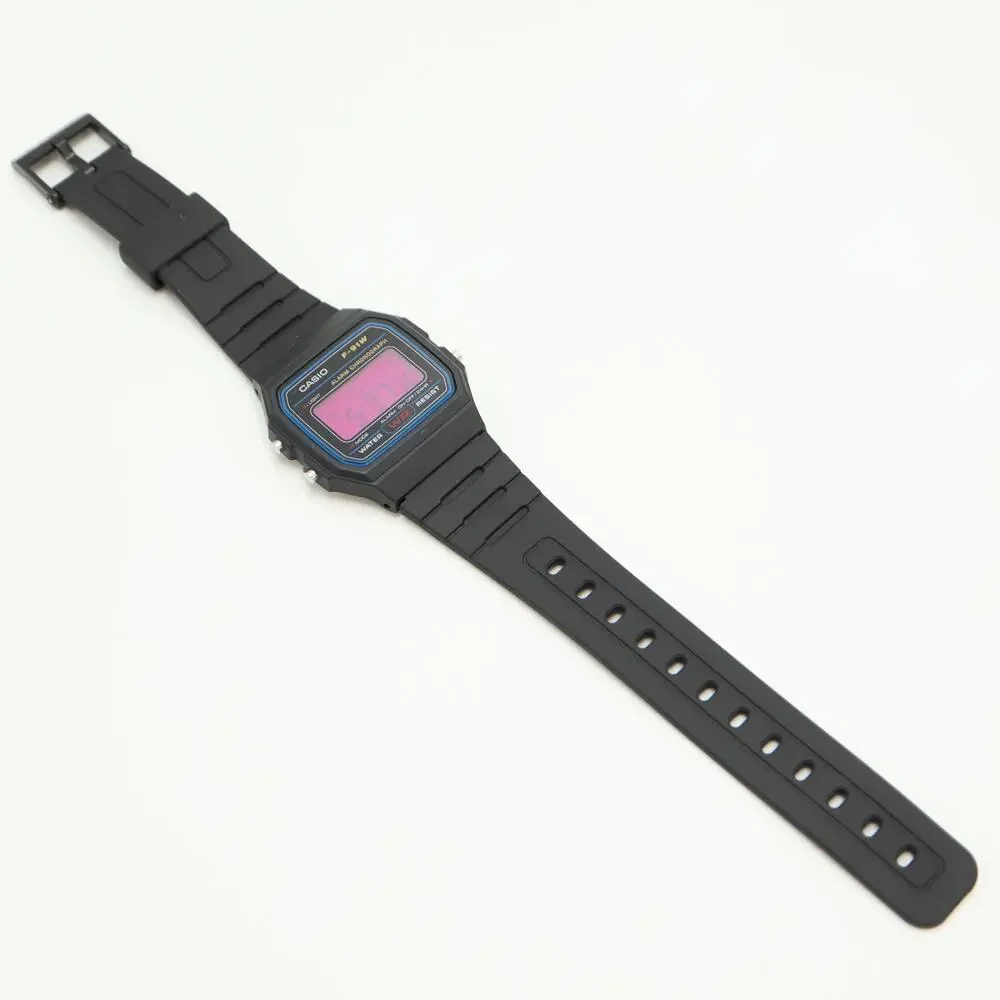 Casio F-91W Custom Mod UPGRADED BACKLIGHT Color Screen Purple Digital Watch